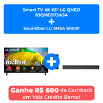 smart tv 4k 65" lg qned 65qned73asa + soundbar lg sh5a 600w