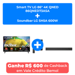 smart tv lg 86" 4k qned 86qned73asa + soundbar lg sh5a 600w