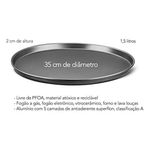 forma para pizza antiaderente mta alumínio grafite 35cm (mp)