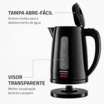 chaleira elétrica mondial pratic hot 1,7l 127v 60hz ce-17 (mp)