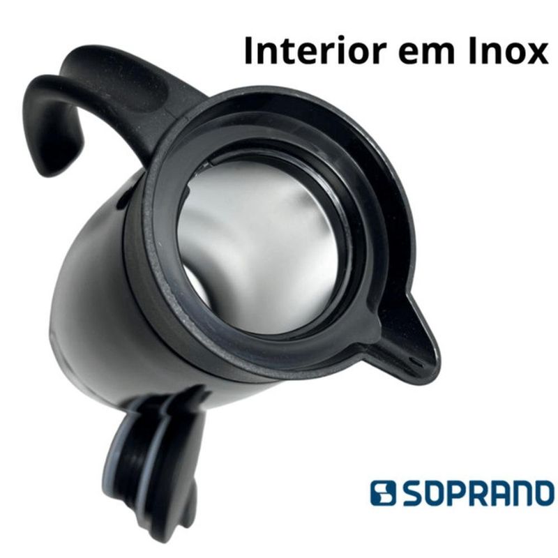 bule térmico soprano elegance 1,5l 09000015803 preto (mp)