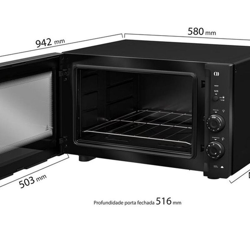 forno elétrico mueller mfb50f 127v 610003749 preto fosco (mp)