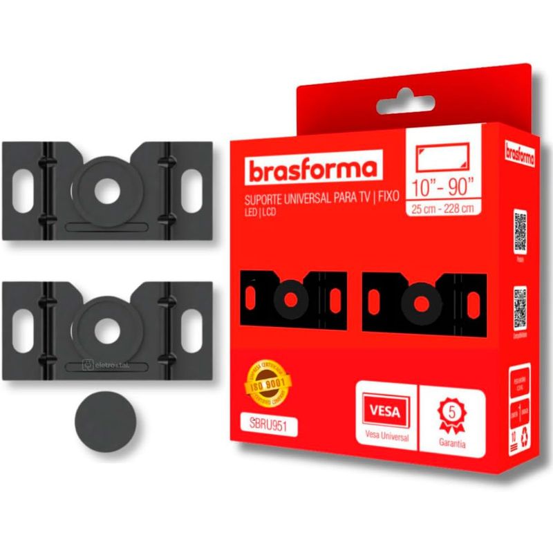 suporte para tv universal brasforma 10" a 90" (mp)