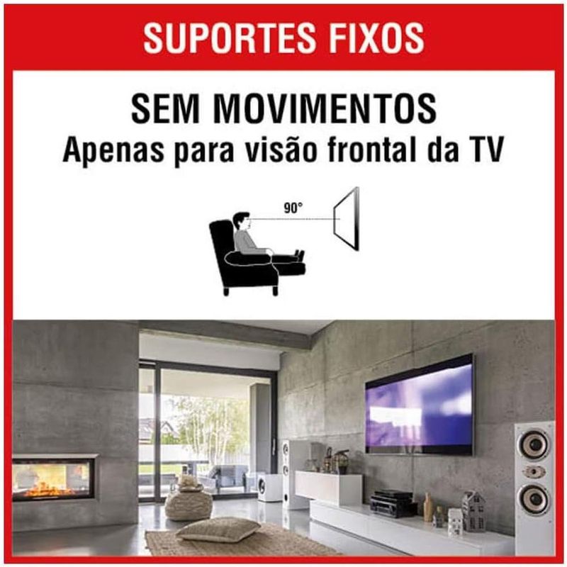 suporte para tv universal brasforma 10" a 90" (mp)