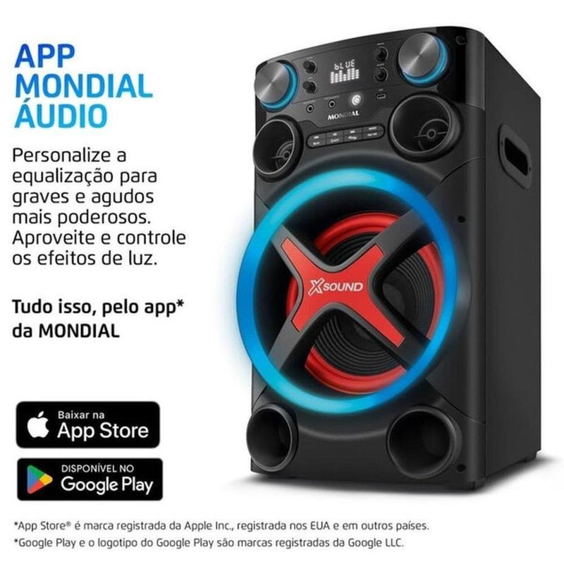 caixa de som mondial tm-1200 bivolt preto 2401-01 (mp)