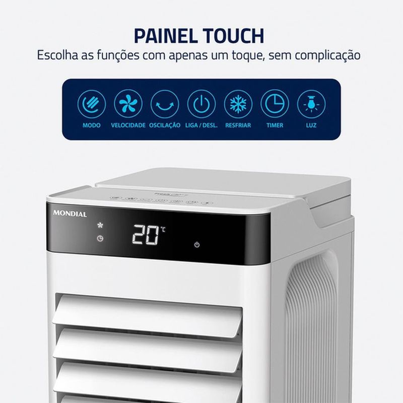 climatizador de ar mondial fresh air 7 cl-07l 5 em 1 127v (mp)