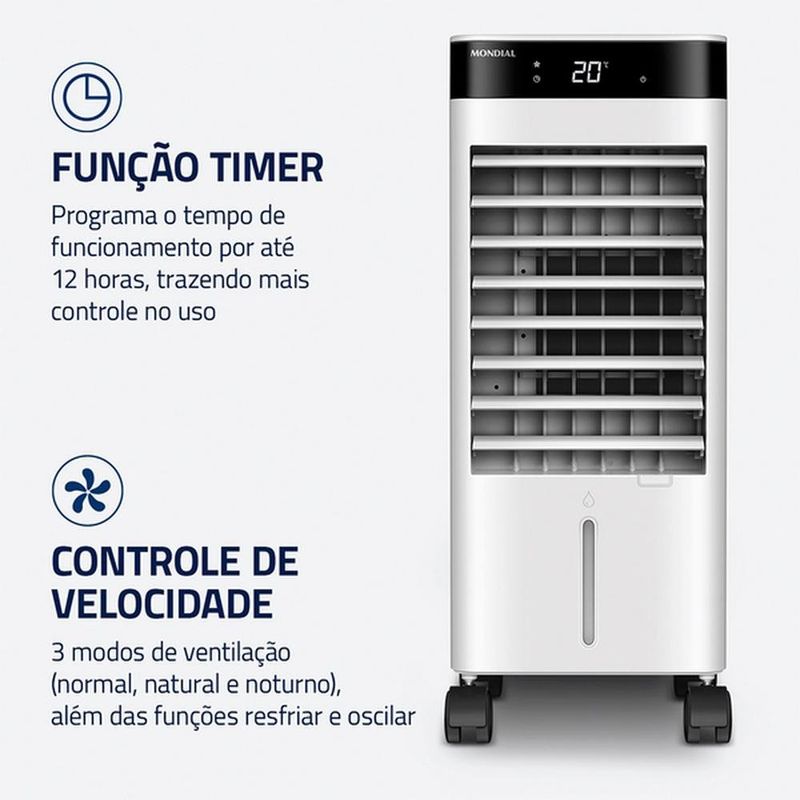 climatizador de ar mondial fresh air 7 cl-07l 5 em 1 127v (mp)