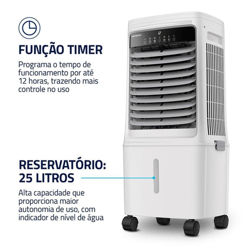 climatizador de ar mondial wind turbo cl-25l 5 em 1 127v (mp)