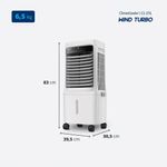 climatizador de ar mondial wind turbo cl-25l 5 em 1 127v (mp)