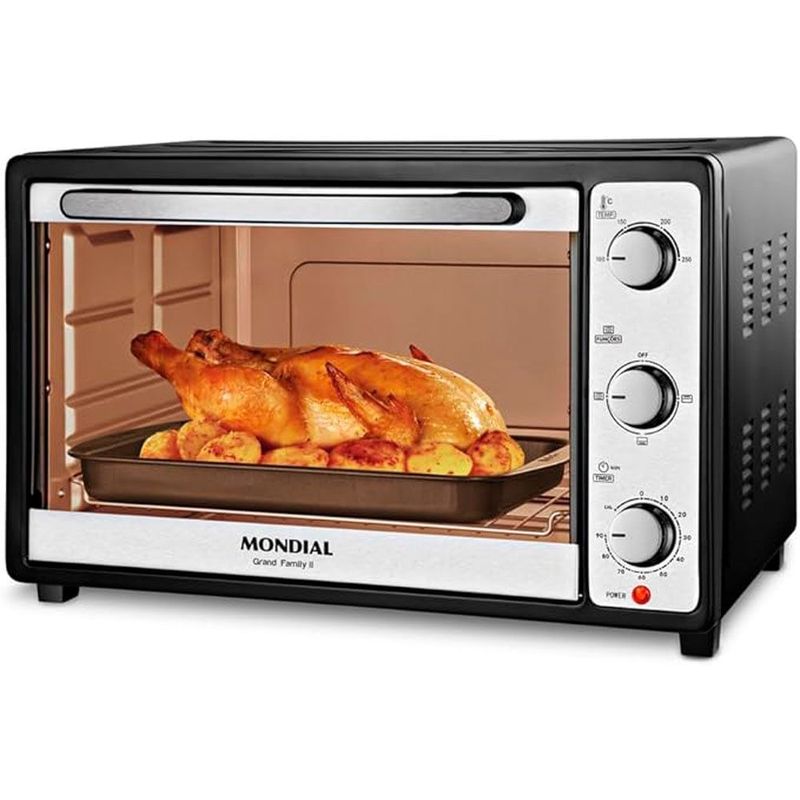 forno elétrico mondial grand family ii 52l frn-52-b 127v (mp)