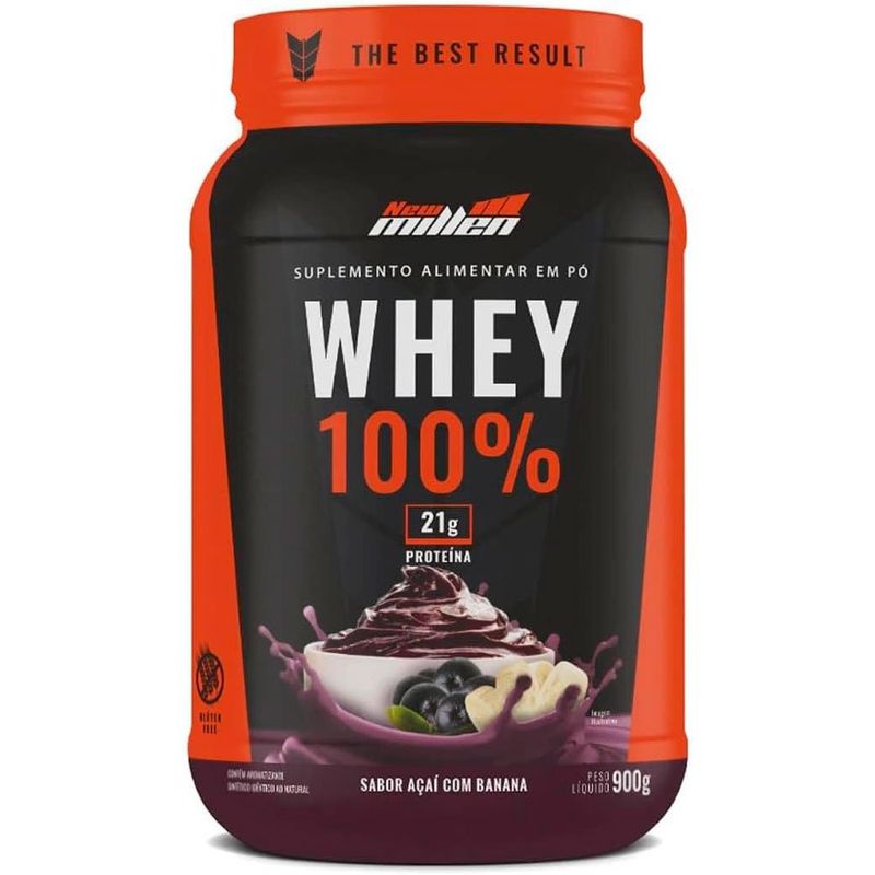whey 100% new millen açaí com banana 900g of004422 (mp)