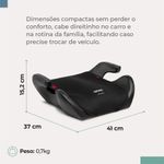 assento de elevação infanti booster andiamo 15-36kg cax00984 preto (mp)