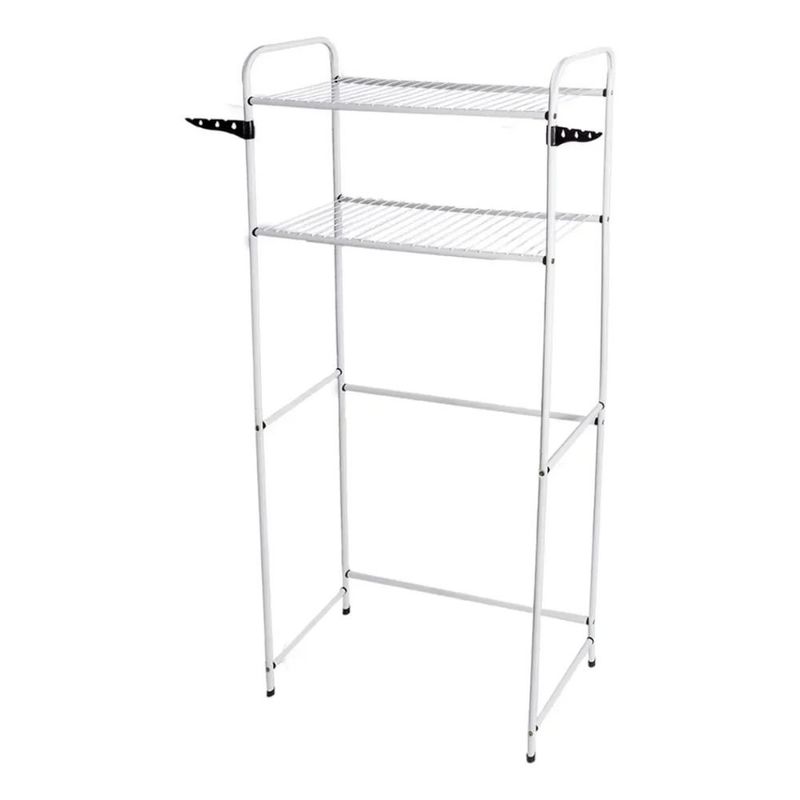 estante para lavanderia secalux 2 prateleiras branco 1091 (mp)
