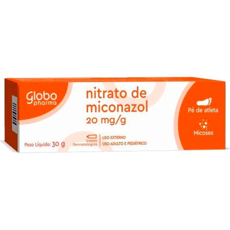 nitrato de miconazol 20mg/g 30g creme dermatológico globo