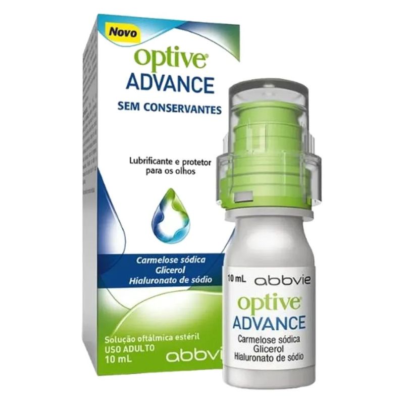 colírio lubrificante optive advance 10ml solução oftálmica estéril abbvie