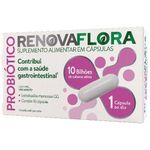 suplemento alimentar renovaflora probiótico 10 cápsulas genomma