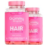 kit gummy hair cabelos e unhas suplemento polivitamínico tutti-frutti 2 unidades 60 gomas cada