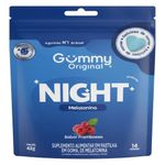 gummy night melatonina suplemento alimentar em gomas framboesa sachê 42g