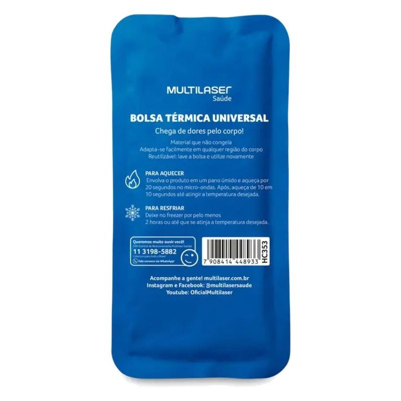 bolsa térmica gel multilaser azul 1 unidade hc353