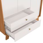 guarda-roupa kappesberg 3 portas 2 gavetas canela e branco t401-cnbr