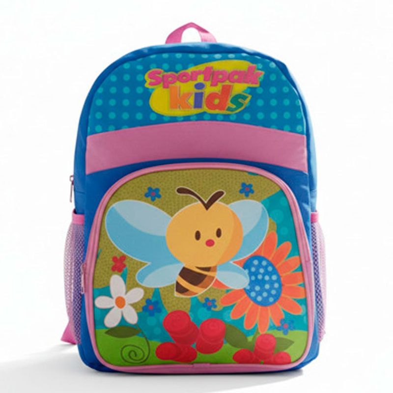 mochila tm poliéster sportpak kids 40x30cm azul (mp)