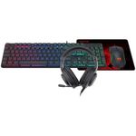 kit gmaer redragon teclado, mouse, headset e mousepad essentials preto s166