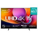 smart tv 4k 75" uhd hisense 75a6nv