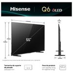 smart tv 4k 55" qled hisense 55q6qv