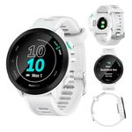 relógio garmin forerunner 55 com monitor cardíaco branco (mp)