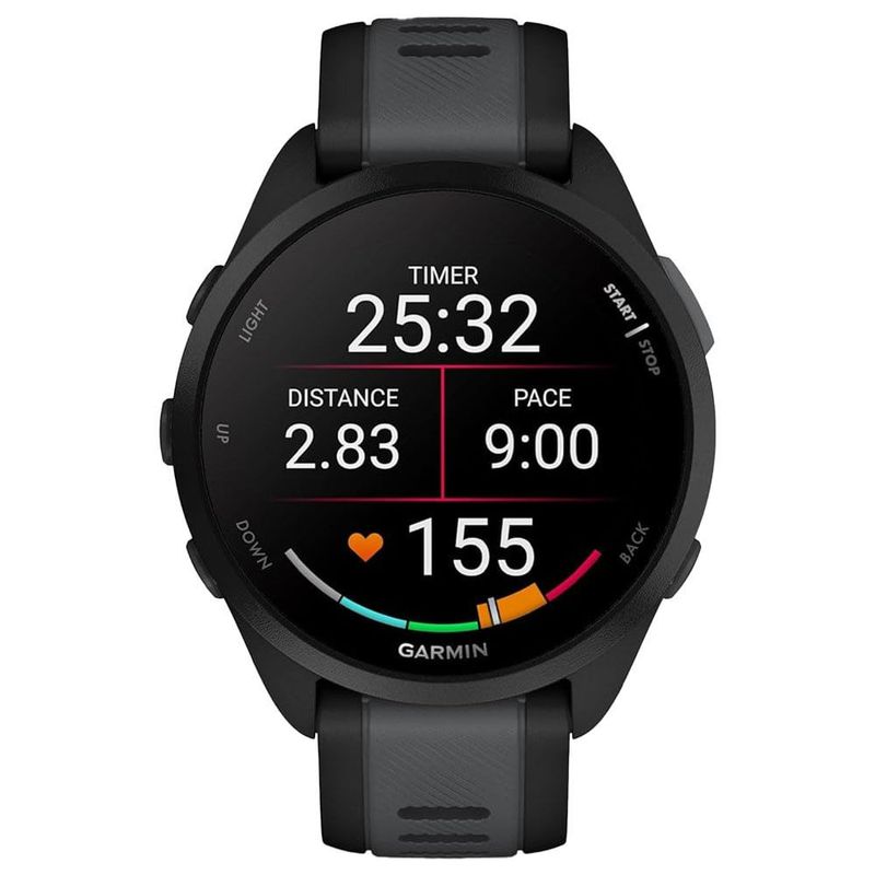 relógio garmin forerunner 165 gps running preto (mp)