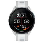 relógio garmin forerunner 165 gps running branco e cinza (mp)