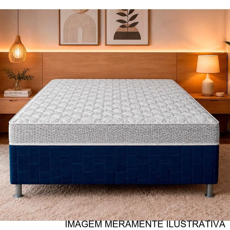cama box casal conjugada marjom iara comfort d28 58x188x138cm (mp)