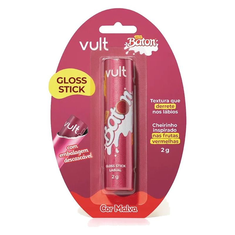 gloss vult stick garoto baton cor malva 2g