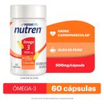 nutren ômega 3 suplemento alimentar 60 cápsulas nestlé