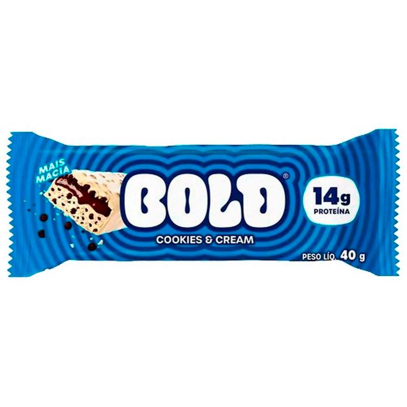 barra de proteína bold cookies & cream 40g