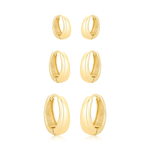 argola semijoia luiza mota trio liso dourado 265560 (mp)