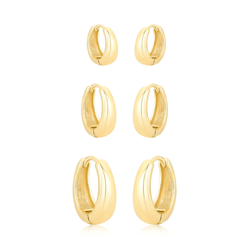 argola semijoia luiza mota trio liso dourado 265560 (mp)