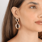 brinco semijoia luiza mota elos lisos dourado 212915 (mp)