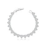 pulseira semijoia luiza mota corações cravejados ródio cristal 17cm 266890 (mp)
