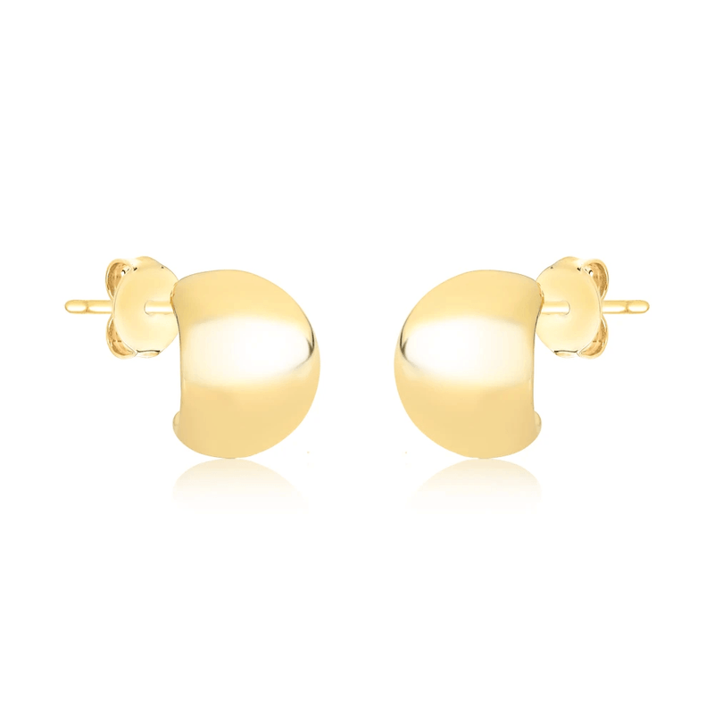 brinco semijoia luiza mota oval liso dourado 267042 (mp)