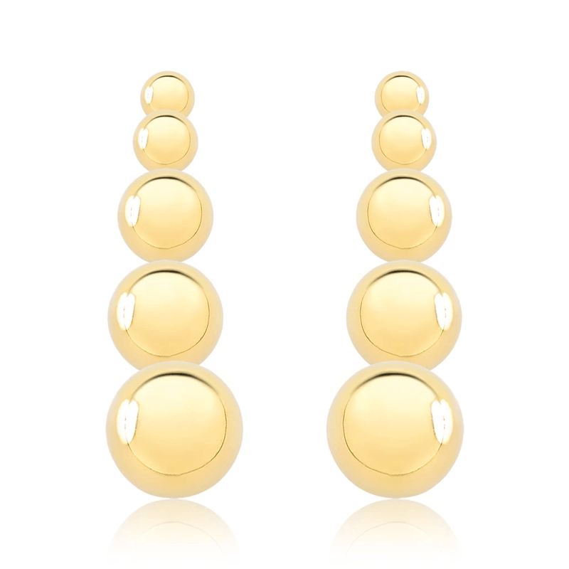 brinco semijoia luiza mota bolas lisos dourado 267045 (mp)