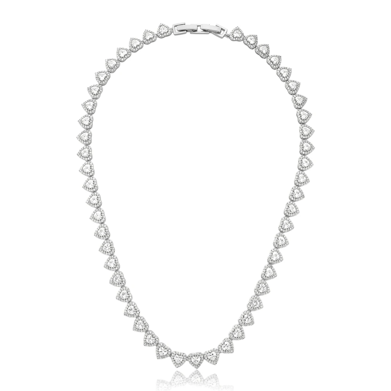 colar semijoia luiza mota corações cravejados ródio cristal 40cm 267108 (mp)