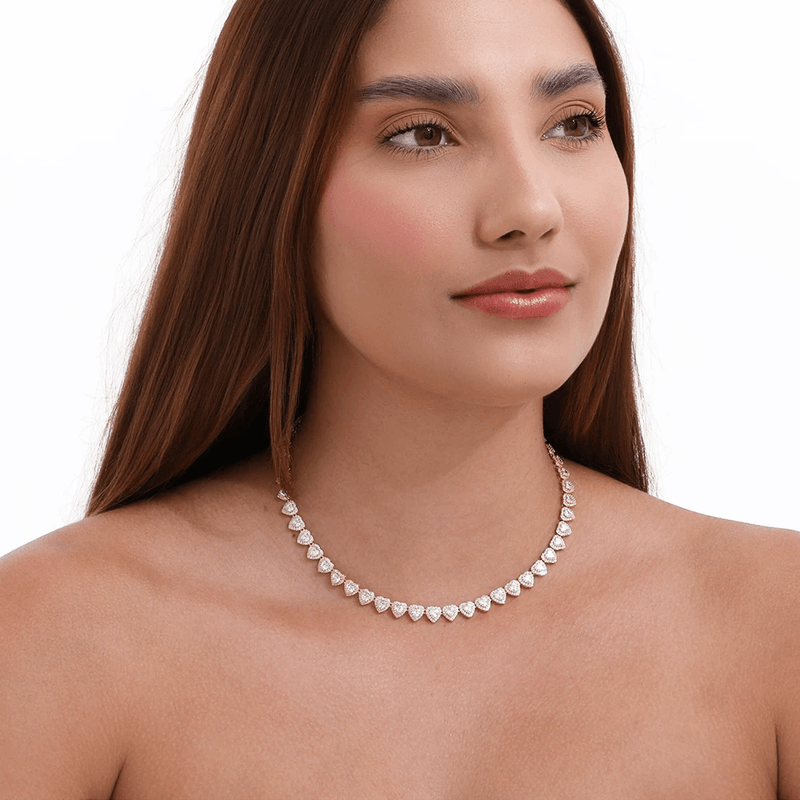 colar semijoia luiza mota corações cravejados cristal 40cm 267108 (mp)