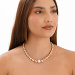colar semijoia luiza mota círculos lisos cravejado cristal 45cm 267549 (mp)