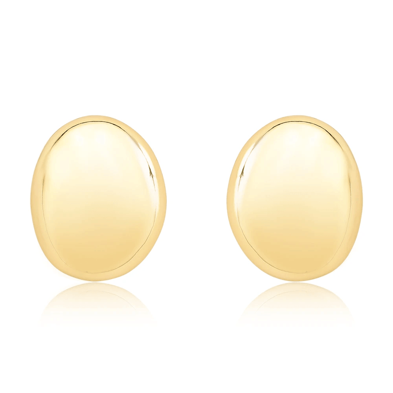 brinco semijoia luiza mota oval liso dourado 267557 (mp)