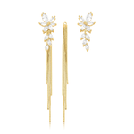 brinco semijoia luiza mota ear jacket com zircônias e franja cristal 267629 (mp)