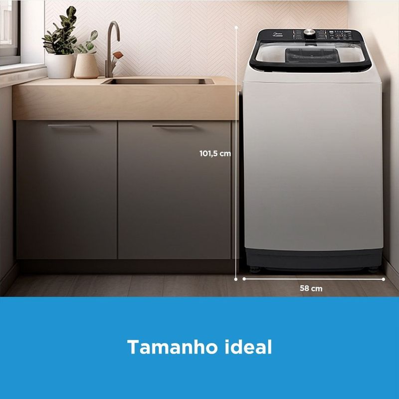 máquina de lavar 13kg midea 127v branco ma512w130a/wk04