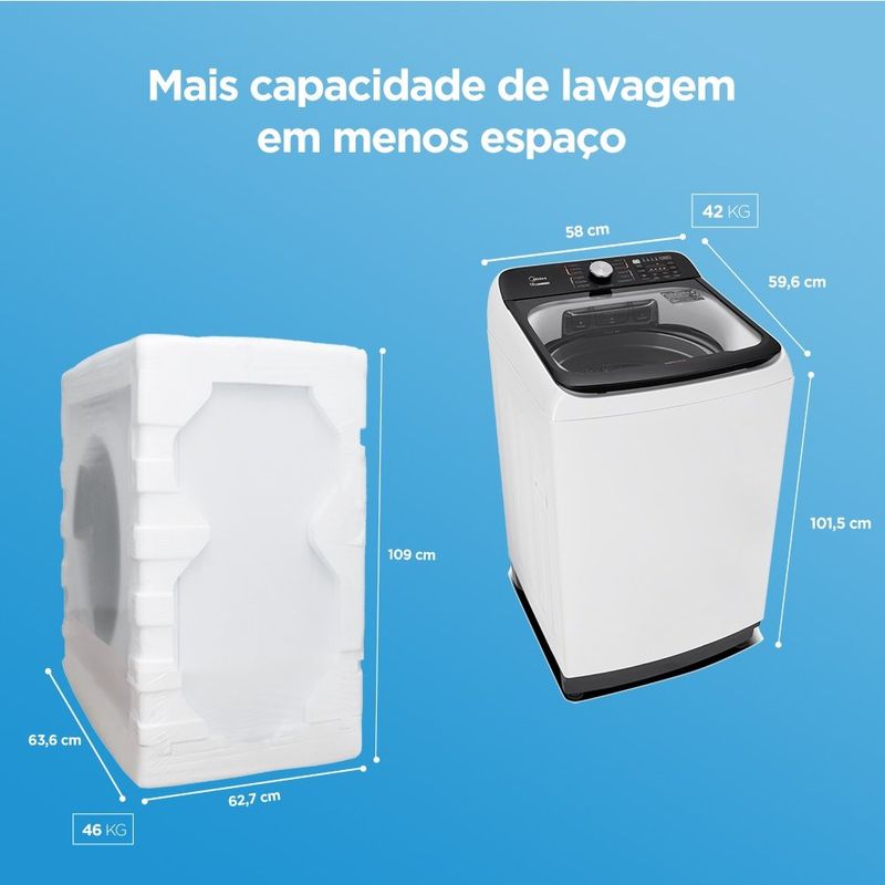 máquina de lavar 13kg midea 127v branco ma512w130a/wk04