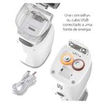 inalador nebulizador mesh portátil multi saúde easy flow usb recarregável silencioso hc150