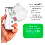 inalador nebulizador mesh portátil multi saúde easy flow usb recarregável silencioso hc150